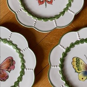 Vietri Boxwood Butterfly small plates